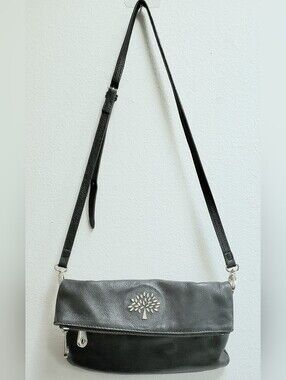 Mulberry Daria Black Leather Clutch Crossbody